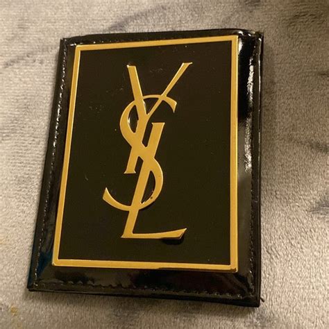 YSL Beaute Pocket Mirror with Patent Case 